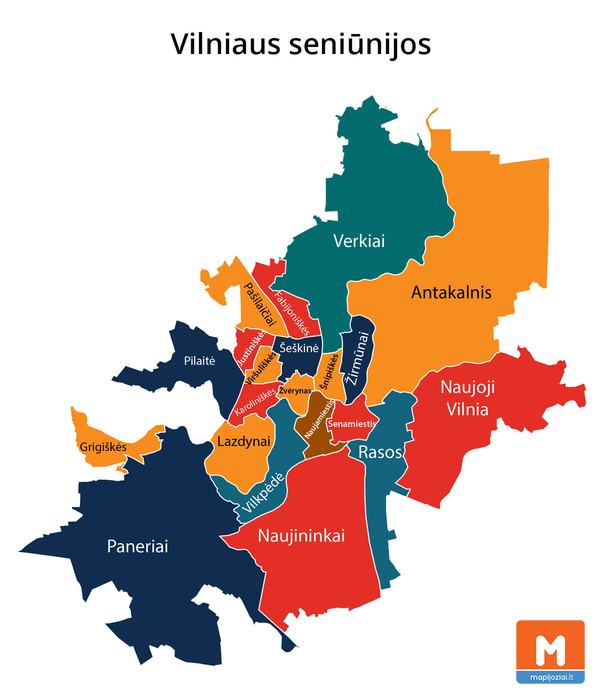 Vilniaus seniūnijos žemėlapis